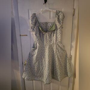 Floral Dress with Ruffle Sleeves From Unique Vintage 3x/20